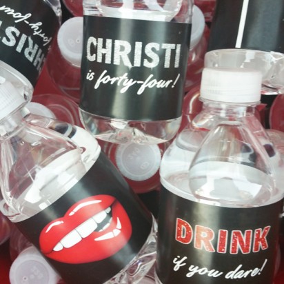 Rocky Horror Personalized Water Bottle Labels 