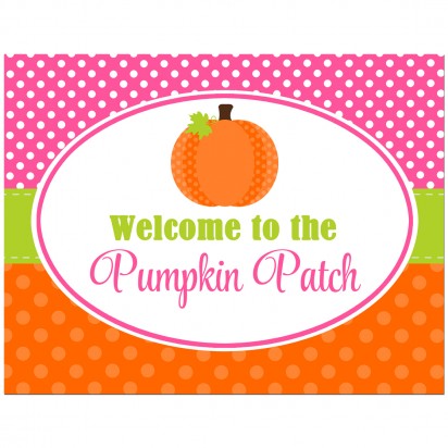  "Welcome to the Pumpkin Patch" 8x10 Sign