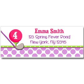 Girl's Golf Return Address Labels