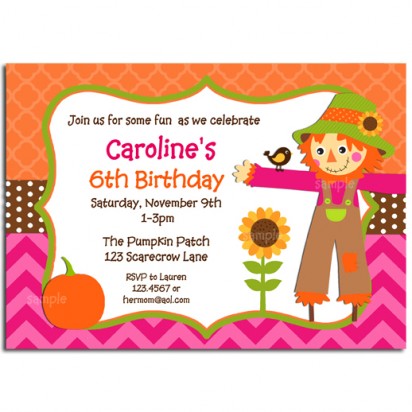 Fall Scarecrow Party Invitation