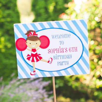Cheerleader Party Welcome Sign