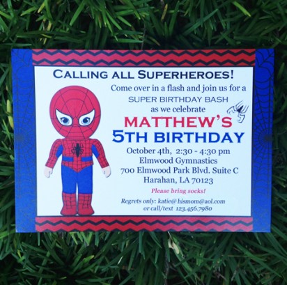 Spiderboy Invitation