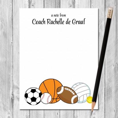 Sports Personalized Notepad 