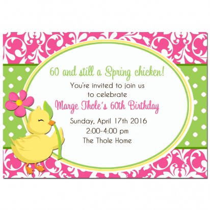 Spring Chick Invitation