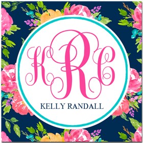 Floral Monogram Calling Cards