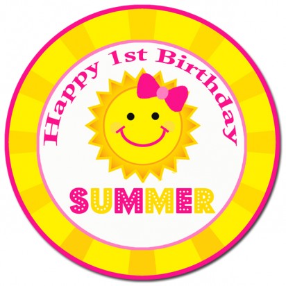 Sunshine Birthday Party Centerpiece Toppers