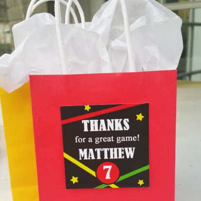 Laser Tag Party Favor Tags