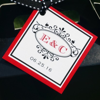 Monogram Wedding Engagement Favor Tags