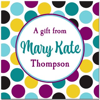 Purple Blue Dot Calling Cards