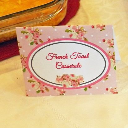 Floral Tent Style Food and Drink Labels
