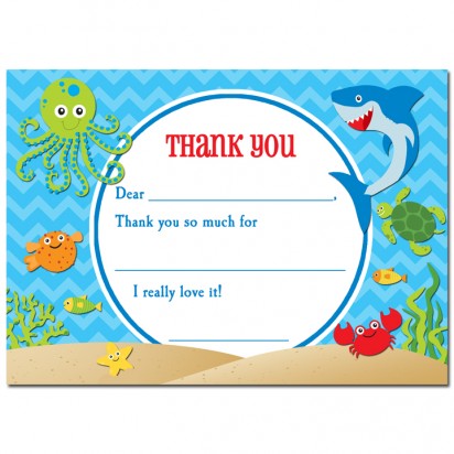 Under the Sea Thank You Note