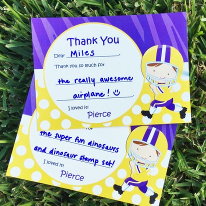 Football Player Thank You Notes 