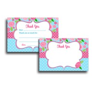 Floral Shabby Chic Thank You Notes