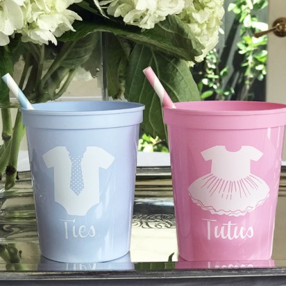 Ties and Tutus Plastic Stadium Cups