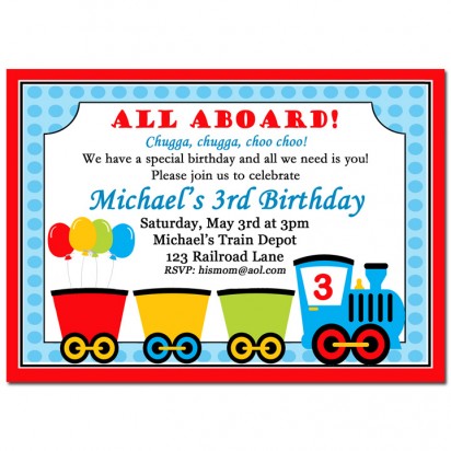 Train Party Invitation - Choo Choo Express Collection