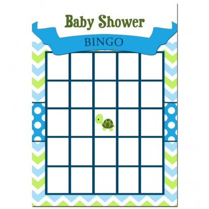 Turtle Baby Shower Bingo