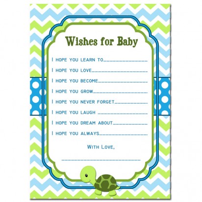 Turtle Wishes for Baby Cards