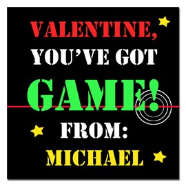 Valentine You've Got Game 2.5" Tags Personalized