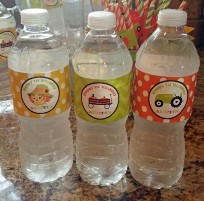 Pumpkin Patch Water Bottle Labels