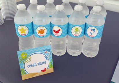 Ocean Friends Water Bottle Labels