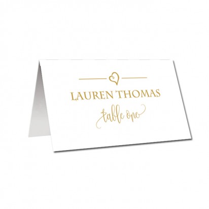 We Do Gold Place Card Escort Card