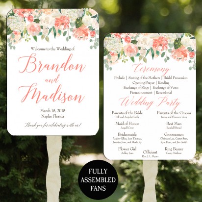 Peaches and Cream Wedding Program