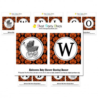 Halloween "Welcome Baby" Shower Banner