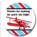 Vintage Airplane Round Favor Tag