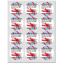 Vintage Airplane Round Favor Tag