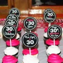 30 and Fabulous Personalized Cupcake Toppers 