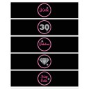 "30 and Fabulous" Water Bottle Labels - Milestone