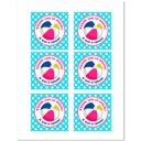 Splash Pool Party Favor Tags  