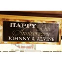  Black and Gold Party Personalized Big Banner 