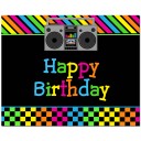 "Happy Birthday" 80's Party Sign