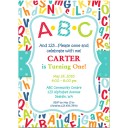 ABC 123 Birthday Party Invitation