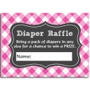 Pink Baby-Q Diaper Raffle Cards 