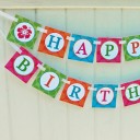Luau Happy Birthday Banner - Hibiscus Dream