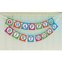 Luau Happy Birthday Banner - Hibiscus Dream