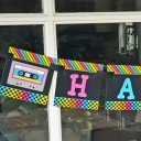 80s Happy Birthday Banner - Totally Awesome 80s 