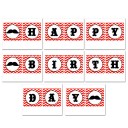 Little Man Mustache Bash "Happy Birthday" Banner