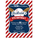 Baseball Bat and Ball Invitation