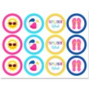 Splash Pool Party Cupcake Toppers - Splish Splash Collection