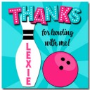 Strike!  Bowling Party Favor Tags - Girl Bowling