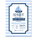Sailboat Baby Shower Party Invitation - Preppy Boy Nautical