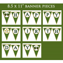 Camouflage Military Happy Birthday Banner