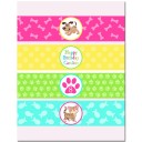 Cat and Dog Party Water Bottle Labels