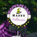 Halloween Purple Lime Centerpiece Topper