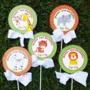 Wild Animal Zoo Centerpiece Toppers
