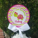 Girl Turtle Personalized Centerpiece Toppers 