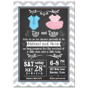 Ties and Tutus Twin Baby Shower Invitation